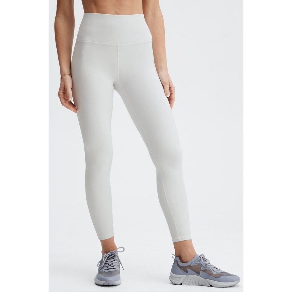 Fabletics PowerHold Leggings Womens Small White High Rise Compression Activewear